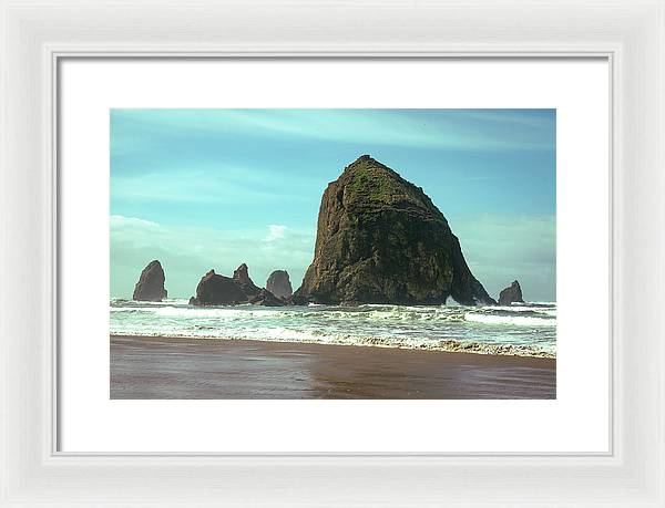 Haystack Rock - Framed Print