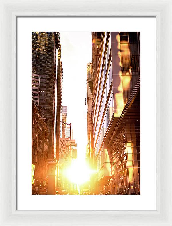 New York Sunset - Framed Print