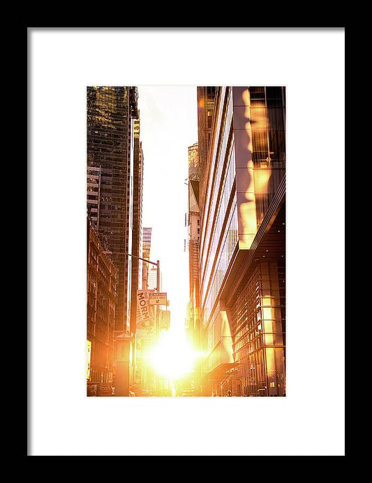 New York Sunset - Framed Print