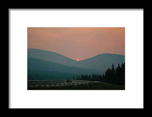 Sunset Drive - Framed Print