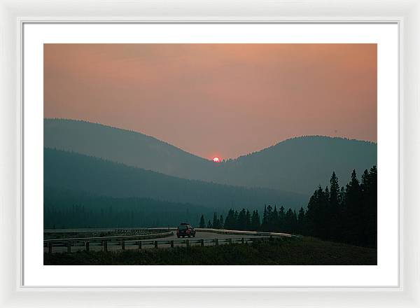 Sunset Drive - Framed Print