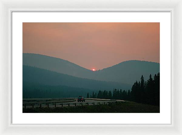 Sunset Drive - Framed Print