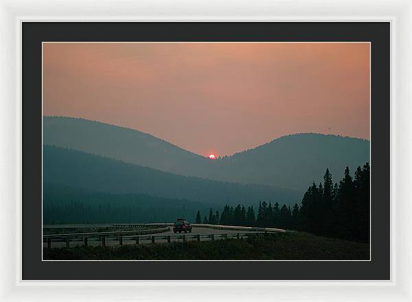 Sunset Drive - Framed Print