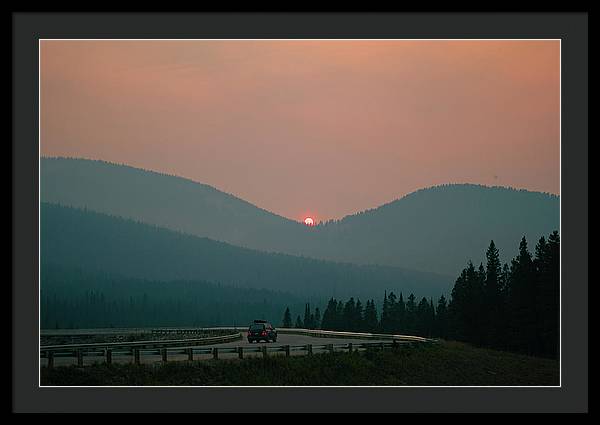 Sunset Drive - Framed Print