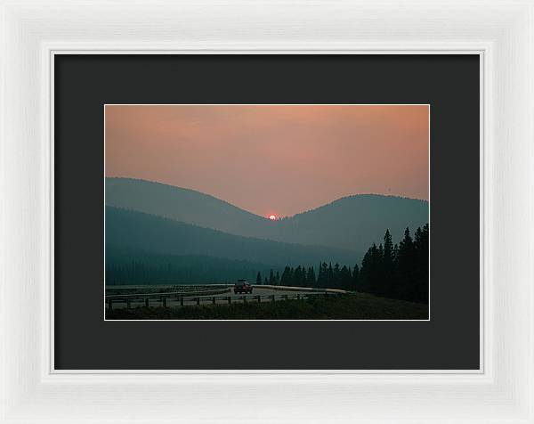 Sunset Drive - Framed Print