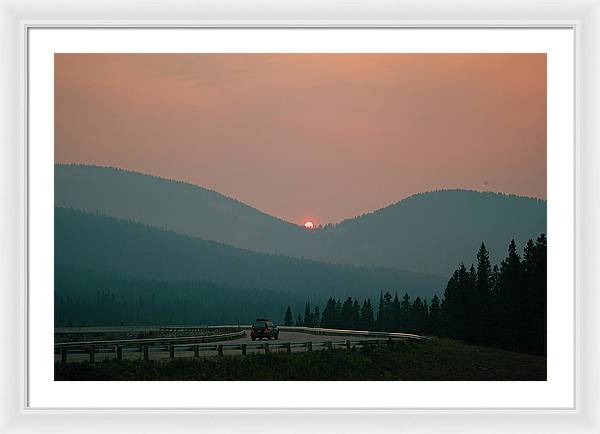 Sunset Drive - Framed Print