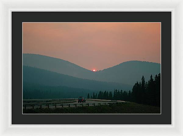 Sunset Drive - Framed Print