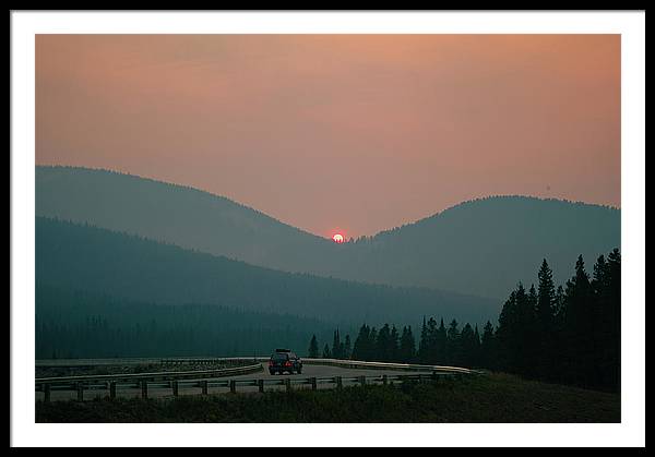 Sunset Drive - Framed Print