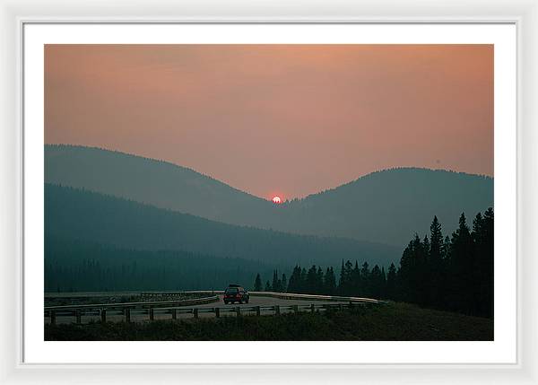 Sunset Drive - Framed Print