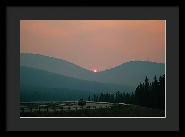 Sunset Drive - Framed Print