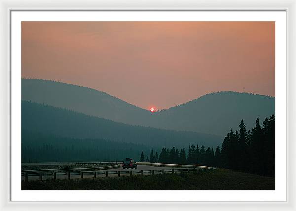 Sunset Drive - Framed Print