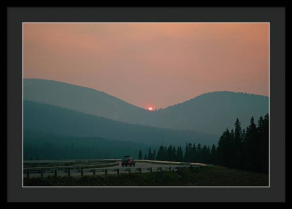 Sunset Drive - Framed Print