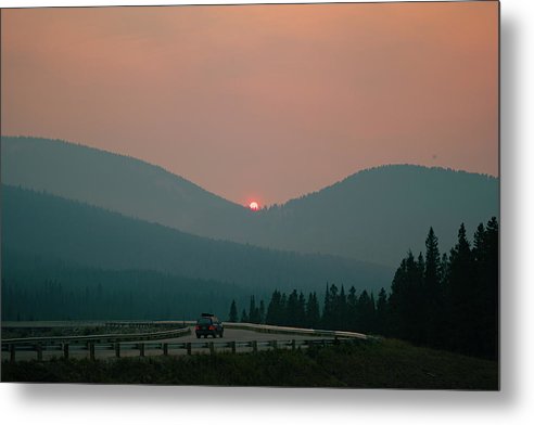 Sunset Drive - Metal Print