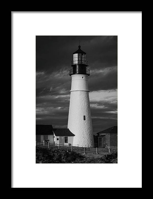 The Lighthouse B-W - Framed Print