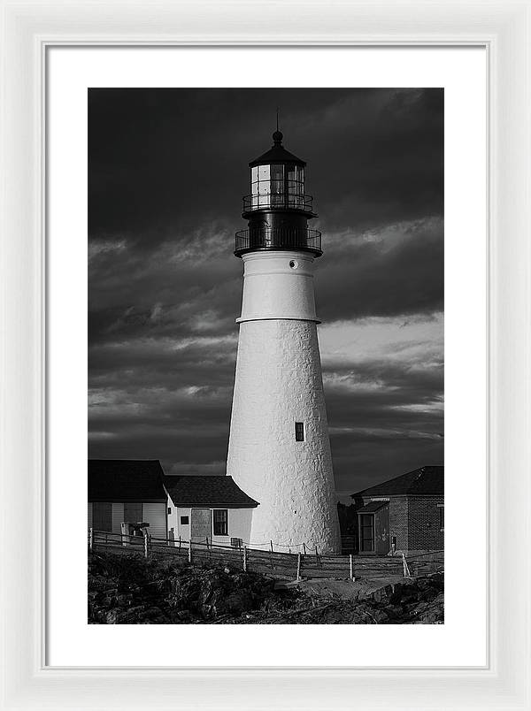 The Lighthouse B-W - Framed Print