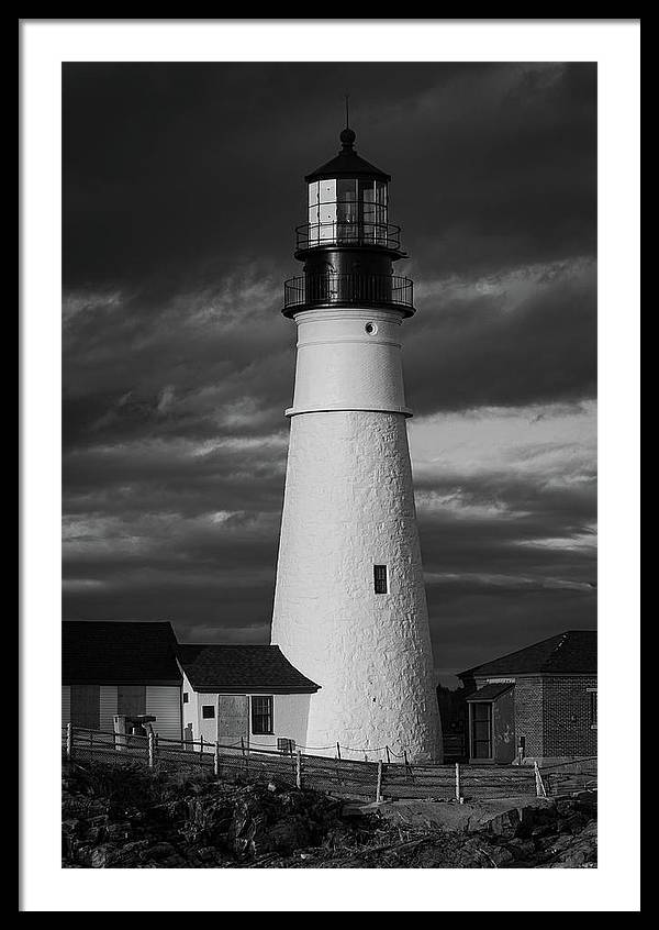 The Lighthouse B-W - Framed Print