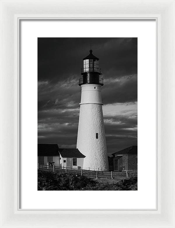 The Lighthouse B-W - Framed Print