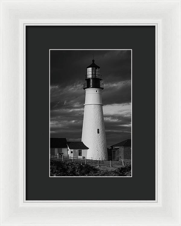 The Lighthouse B-W - Framed Print