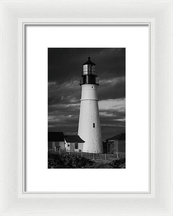 The Lighthouse B-W - Framed Print