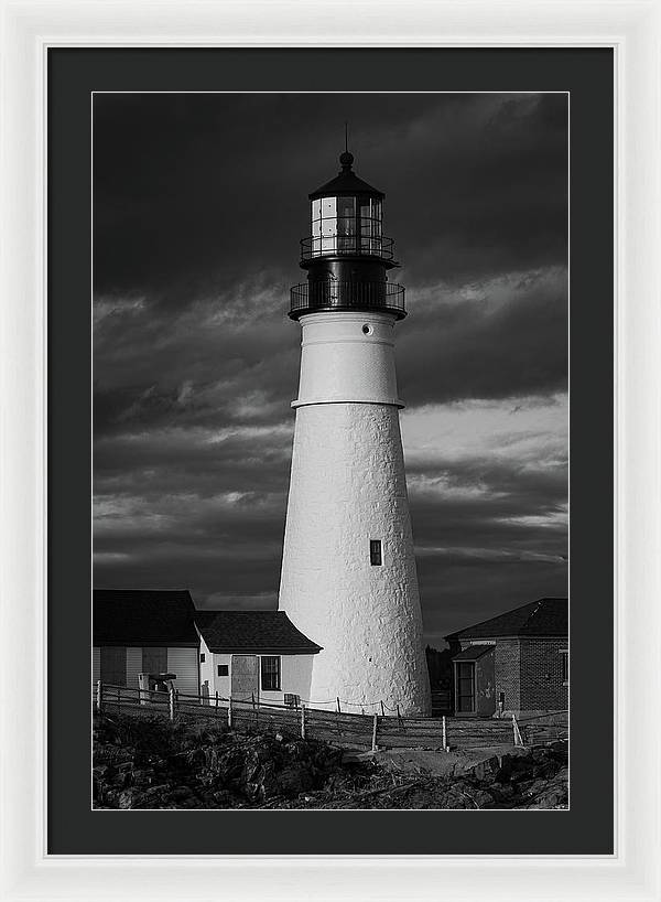 The Lighthouse B-W - Framed Print