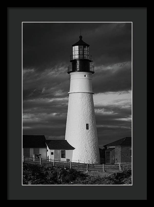 The Lighthouse B-W - Framed Print