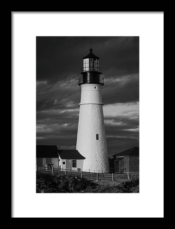 The Lighthouse B-W - Framed Print