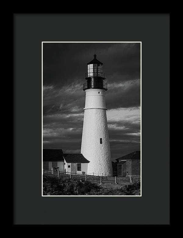 The Lighthouse B-W - Framed Print