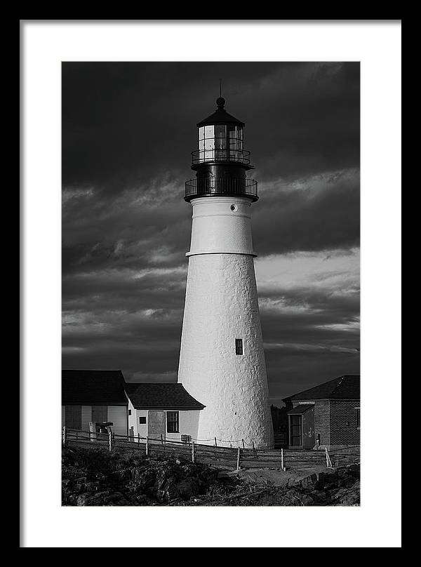 The Lighthouse B-W - Framed Print