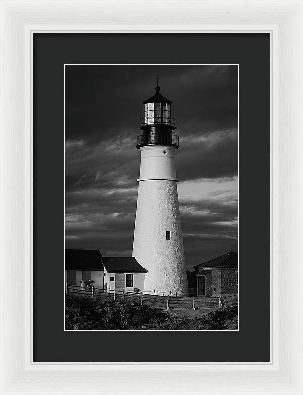 The Lighthouse B-W - Framed Print