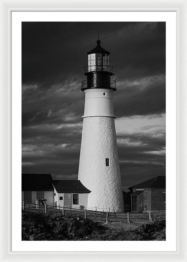 The Lighthouse B-W - Framed Print