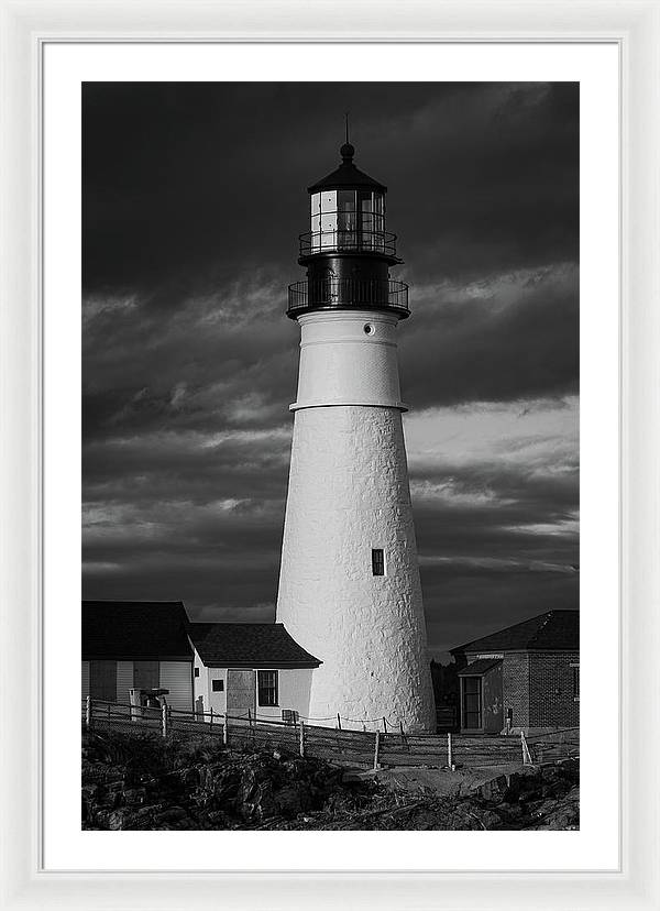 The Lighthouse B-W - Framed Print