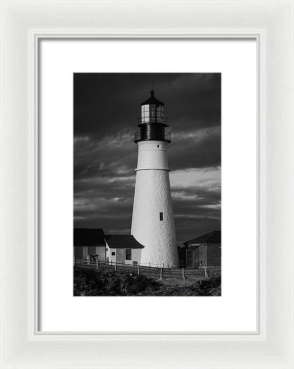 The Lighthouse B-W - Framed Print