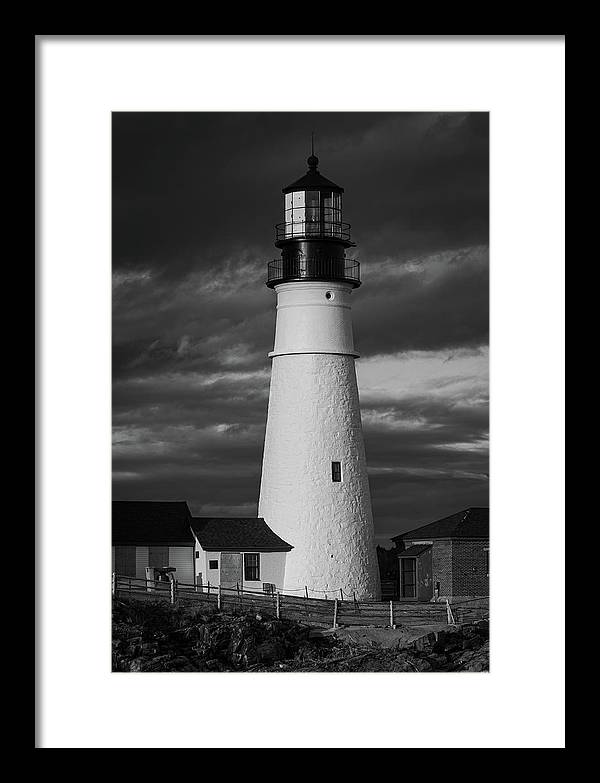 The Lighthouse B-W - Framed Print