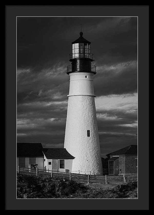 The Lighthouse B-W - Framed Print