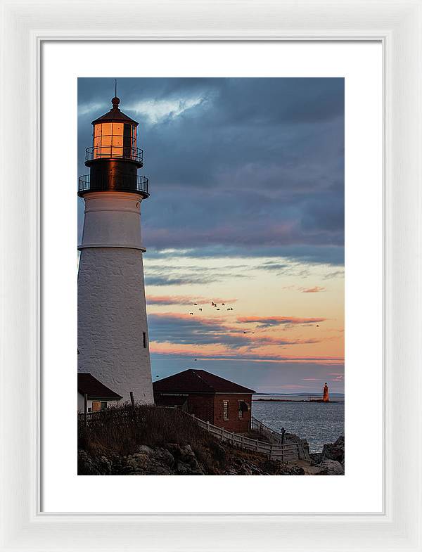 The Lighthouse Scene - Framed Print