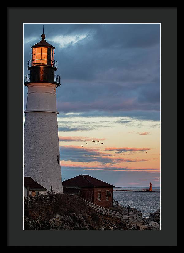 The Lighthouse Scene - Framed Print