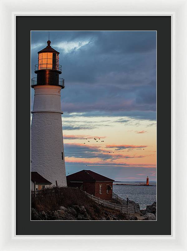 The Lighthouse Scene - Framed Print