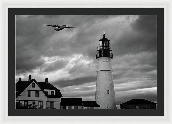 The Lighthouse WW2 - Framed Print