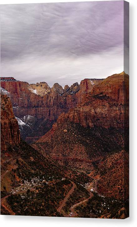 Zion Snow - Canvas Print