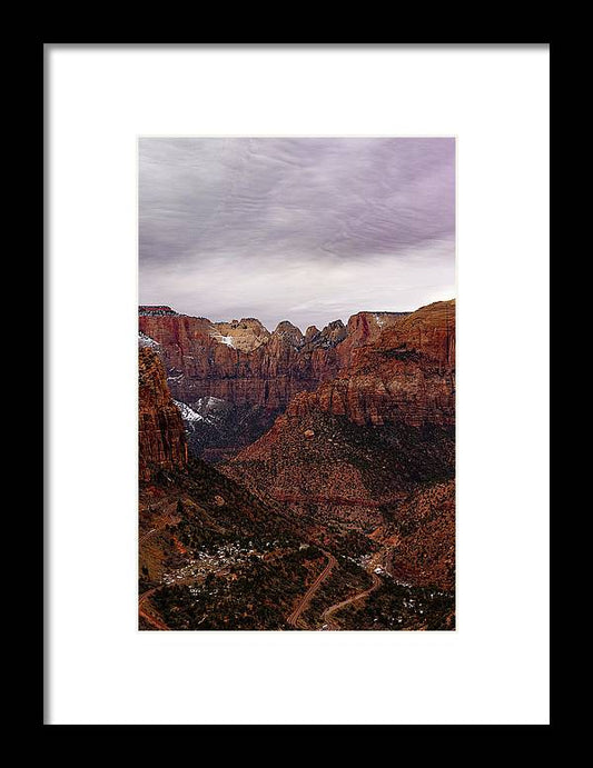 Zion Snow - Framed Print