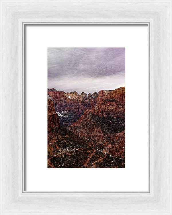 Zion Snow - Framed Print