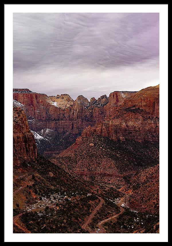 Zion Snow - Framed Print