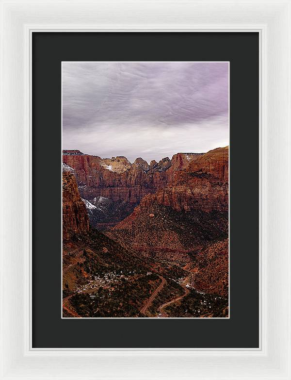 Zion Snow - Framed Print