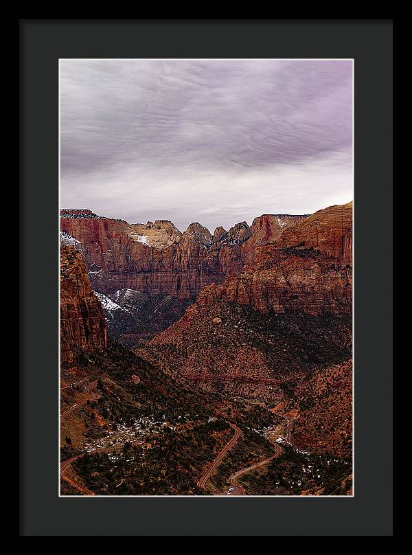 Zion Snow - Framed Print