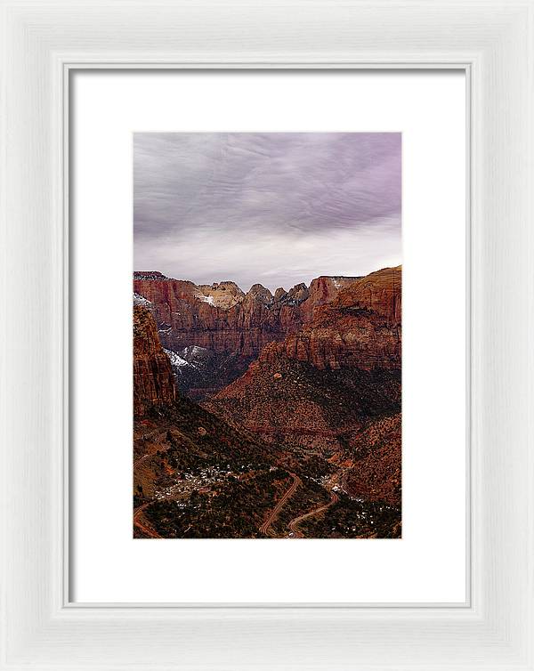 Zion Snow - Framed Print