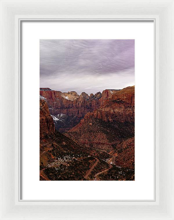 Zion Snow - Framed Print