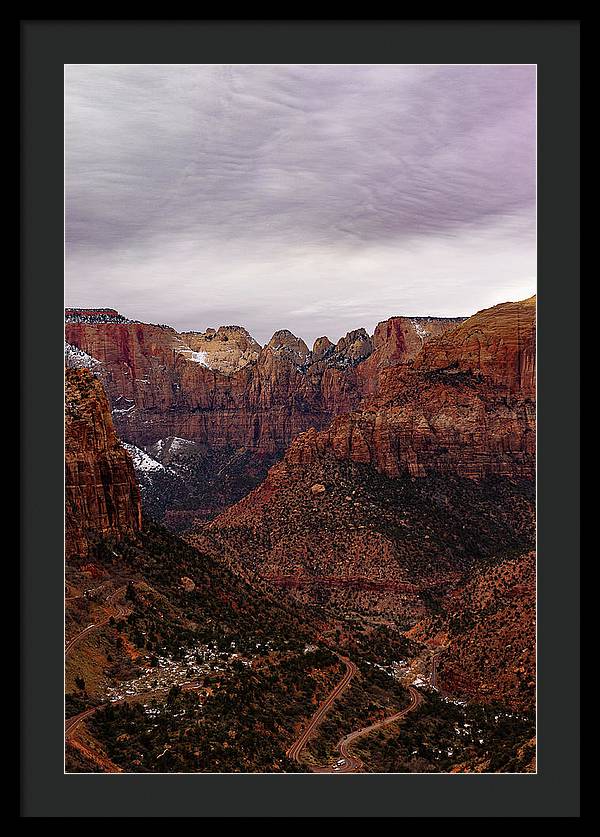 Zion Snow - Framed Print