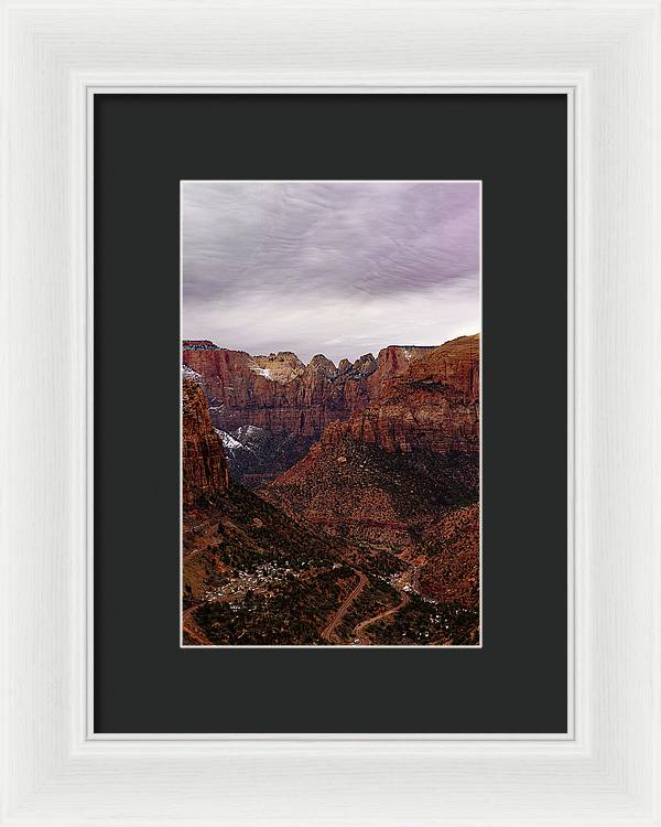 Zion Snow - Framed Print