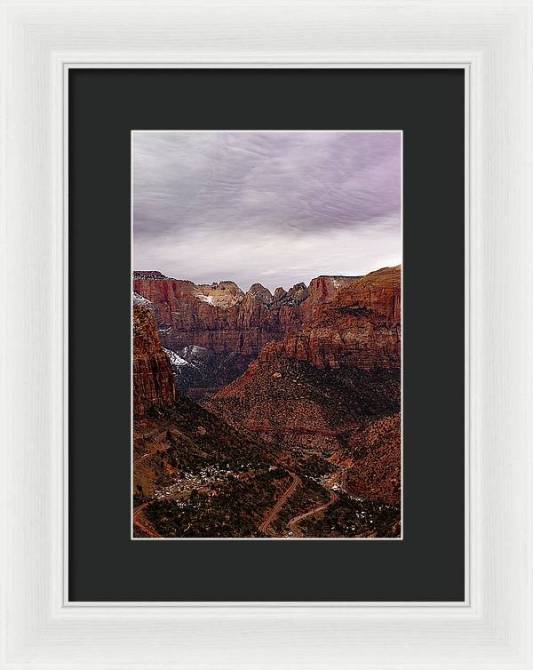 Zion Snow - Framed Print