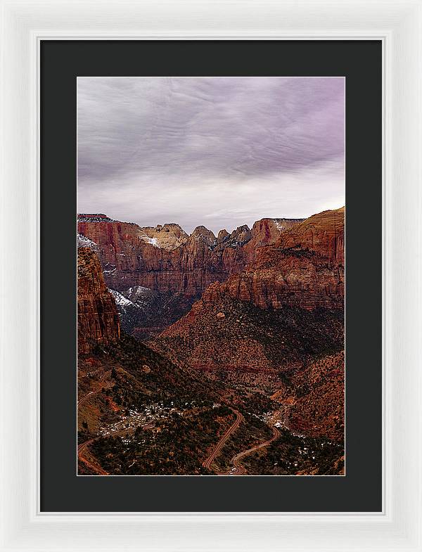 Zion Snow - Framed Print